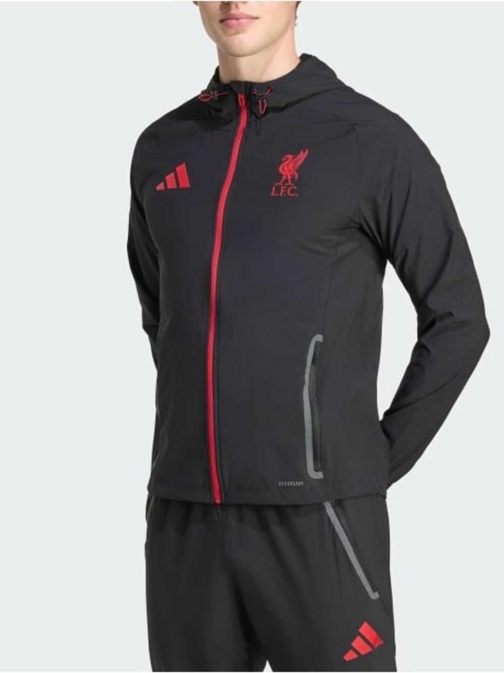 NWT adidas Liverpool FC Tiro 25 Competition Vis Tech Travel Jacket Small Black